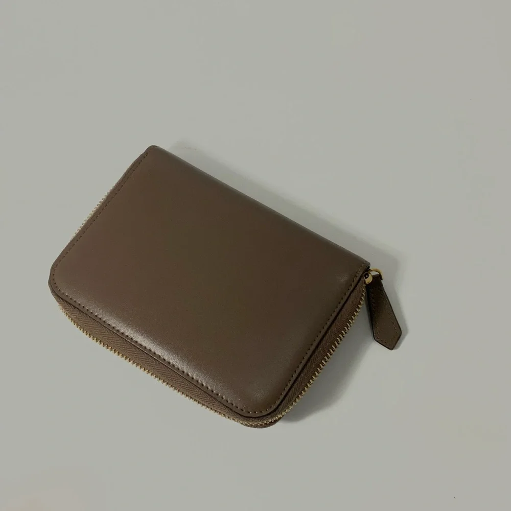 FENDI Bifold Wallet Visor Way Leather Brown Women's 8M0401-6GM